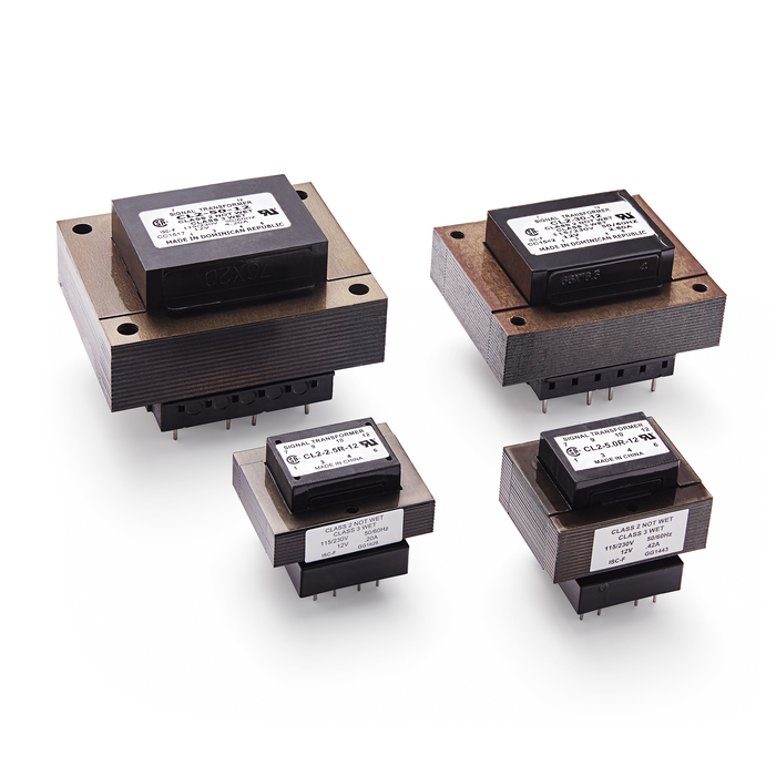 Image of four single-phase transformers.